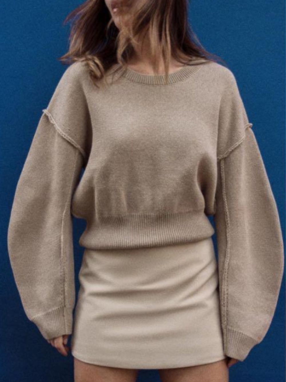 Beige Knit Zara Sweater - Picture 6 of 7